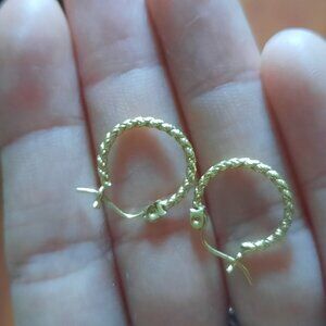 14K Yellow Gold Everyday Mini Hoop Earrings